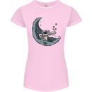 Cryptocurrency Mining the Moon Womens Petite Cut T-Shirt Light Pink