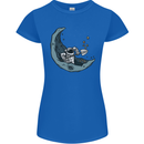 Cryptocurrency Mining the Moon Womens Petite Cut T-Shirt Royal Blue