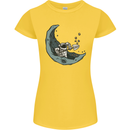Cryptocurrency Mining the Moon Womens Petite Cut T-Shirt Yellow