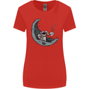 Cryptocurrency Mining the Moon Womens Wider Cut T-Shirt Red