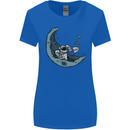 Cryptocurrency Mining the Moon Womens Wider Cut T-Shirt Royal Blue