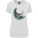 Cryptocurrency Mining the Moon Womens Wider Cut T-Shirt White