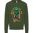 Cthulhu Believe in Me Octopus Kraken Skull Kids Sweatshirt Jumper Forest Green