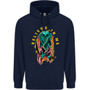 Cthulhu Believe in Me Octopus Kraken Skull Mens 80% Cotton Hoodie Navy Blue