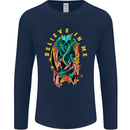 Cthulhu Believe in Me Octopus Kraken Skull Mens Long Sleeve T-Shirt Navy Blue