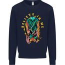 Cthulhu Believe in Me Octopus Kraken Skull Mens Sweatshirt Jumper Navy Blue