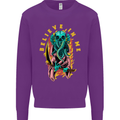 Cthulhu Believe in Me Octopus Kraken Skull Mens Sweatshirt Jumper Purple