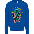 Cthulhu Believe in Me Octopus Kraken Skull Mens Sweatshirt Jumper Royal Blue