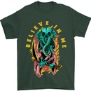 Cthulhu Believe in Me Octopus Kraken Skull Mens T-Shirt Cotton Gildan Forest Green