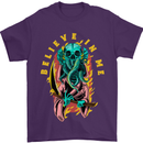 Cthulhu Believe in Me Octopus Kraken Skull Mens T-Shirt Cotton Gildan Purple