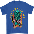 Cthulhu Believe in Me Octopus Kraken Skull Mens T-Shirt Cotton Gildan Royal Blue