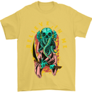 Cthulhu Believe in Me Octopus Kraken Skull Mens T-Shirt Cotton Gildan Yellow