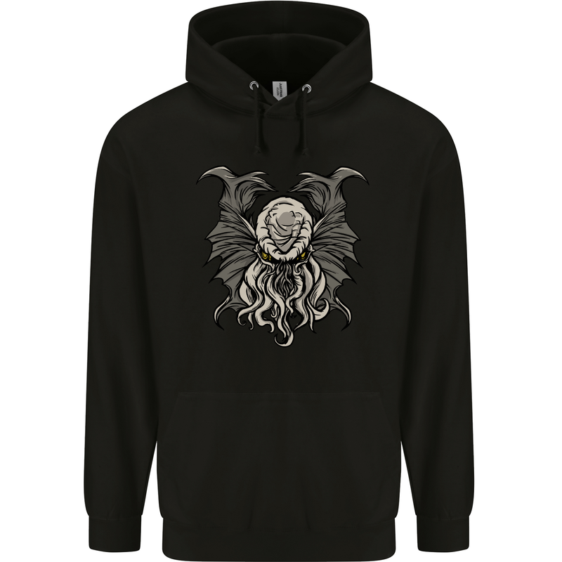Cthulhu Entity Kraken Mens 80% Cotton Hoodie Black