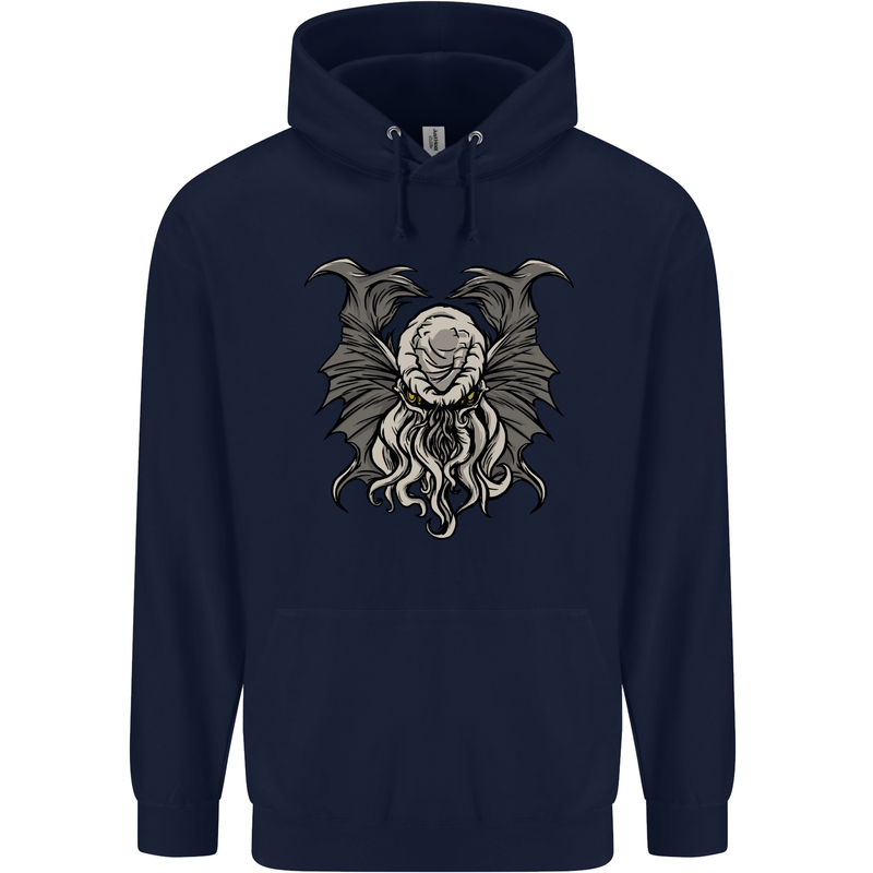 Cthulhu Entity Kraken Mens 80% Cotton Hoodie Navy Blue