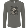 Cthulhu Entity Kraken Mens Long Sleeve T-Shirt Charcoal