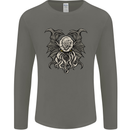 Cthulhu Entity Kraken Mens Long Sleeve T-Shirt Charcoal
