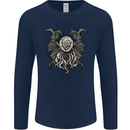 Cthulhu Entity Kraken Mens Long Sleeve T-Shirt Navy Blue