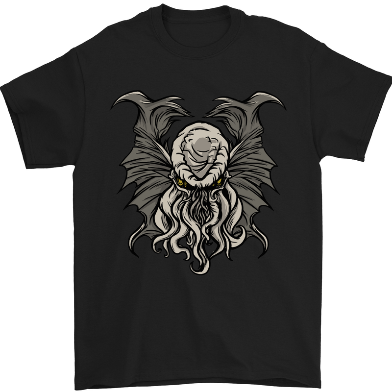 Cthulhu Entity Kraken Mens T-Shirt Cotton Gildan Black
