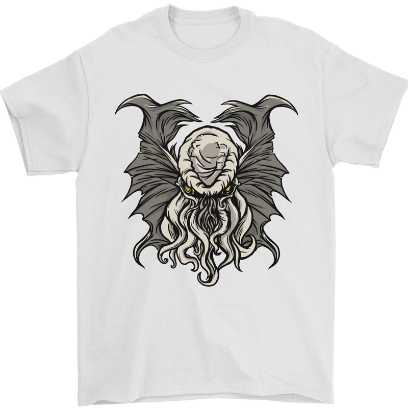 Cthulhu Entity Kraken Mens T-Shirt Cotton Gildan White