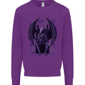 Cthulhu Follow Your God Kraken Mythology Kids Sweatshirt Jumper Purple