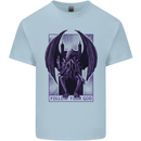 Cthulhu Follow Your God Kraken Mythology Kids T-Shirt Childrens Light Blue