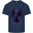 Cthulhu Follow Your God Kraken Mythology Kids T-Shirt Childrens Navy Blue