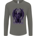 Cthulhu Follow Your God Kraken Mythology Mens Long Sleeve T-Shirt Charcoal