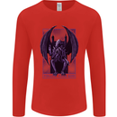 Cthulhu Follow Your God Kraken Mythology Mens Long Sleeve T-Shirt Red