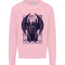 Cthulhu Follow Your God Kraken Mythology Mens Sweatshirt Jumper Light Pink