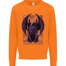 Cthulhu Follow Your God Kraken Mythology Mens Sweatshirt Jumper Orange
