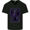 Cthulhu Follow Your God Kraken Mythology Mens V-Neck Cotton T-Shirt Black