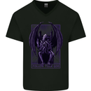 Cthulhu Follow Your God Kraken Mythology Mens V-Neck Cotton T-Shirt Black