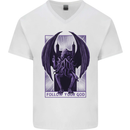 Cthulhu Follow Your God Kraken Mythology Mens V-Neck Cotton T-Shirt White
