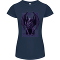 Cthulhu Follow Your God Kraken Mythology Womens Petite Cut T-Shirt Navy Blue