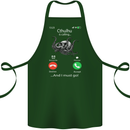 Cthulhu Is Calling Funny Kraken Cotton Apron 100% Organic Forest Green