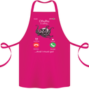 Cthulhu Is Calling Funny Kraken Cotton Apron 100% Organic Pink