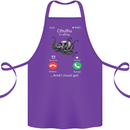 Cthulhu Is Calling Funny Kraken Cotton Apron 100% Organic Purple