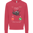 Cthulhu Is Calling Funny Kraken Kids Sweatshirt Jumper Heliconia