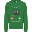 Cthulhu Is Calling Funny Kraken Kids Sweatshirt Jumper Irish Green