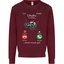 Cthulhu Is Calling Funny Kraken Kids Sweatshirt Jumper Maroon