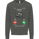 Cthulhu Is Calling Funny Kraken Kids Sweatshirt Jumper Storm Grey