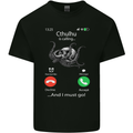 Cthulhu Is Calling Funny Kraken Kids T-Shirt Childrens Black