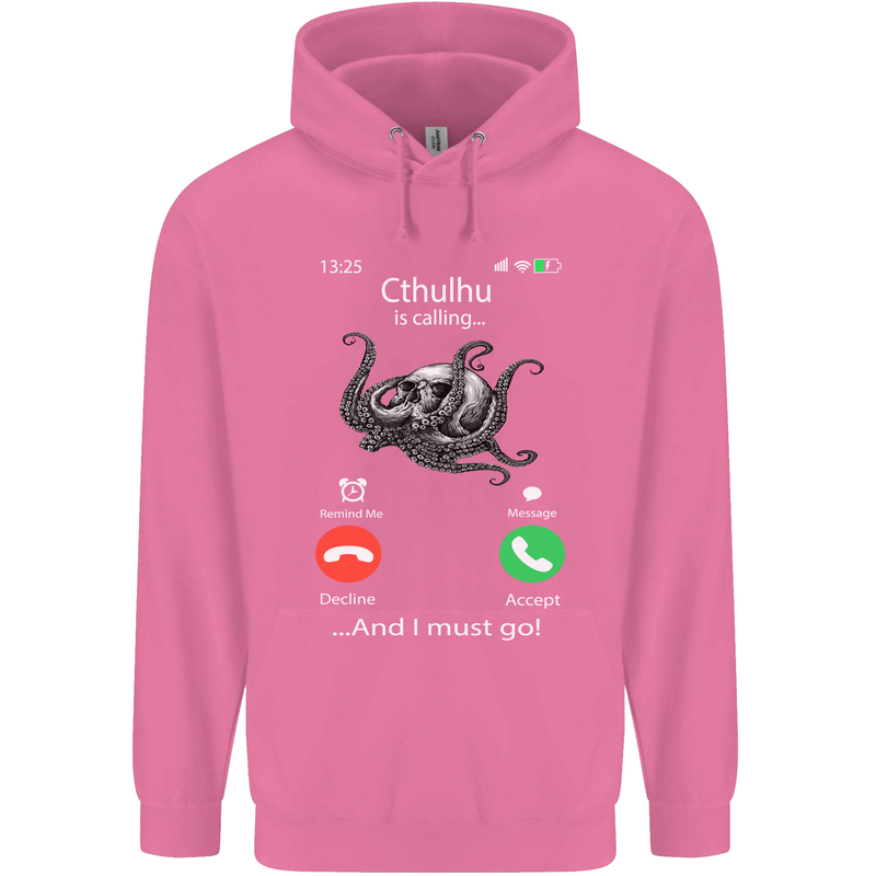 Cthulhu Is Calling Funny Kraken Mens 80% Cotton Hoodie Azelea