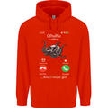 Cthulhu Is Calling Funny Kraken Mens 80% Cotton Hoodie Bright Red