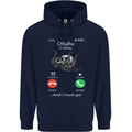 Cthulhu Is Calling Funny Kraken Mens 80% Cotton Hoodie Navy Blue