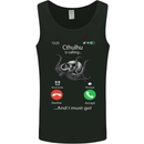 Cthulhu Is Calling Funny Kraken Mens Vest Tank Top Black