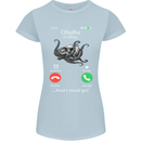 Cthulhu Is Calling Funny Kraken Womens Petite Cut T-Shirt Light Blue