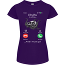 Cthulhu Is Calling Funny Kraken Womens Petite Cut T-Shirt Purple