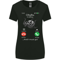 Cthulhu Is Calling Funny Kraken Womens Wider Cut T-Shirt Black