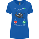 Cthulhu Is Calling Funny Kraken Womens Wider Cut T-Shirt Royal Blue